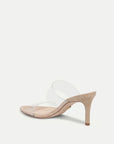 Asha Mid Heel Sandal Sand/Clear Sandals - Heeled Sandals Veronica Beard - Shoes