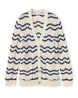 Hadwen Cardigan Beach Wave Stripe Natural Sweater - Cardigans Cartolina