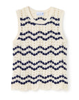 Northport Sweater Tank Beach Wave Stripe Natural Tops - Tanks Cartolina