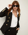 Miller Dickey Jacket Black/ Gold Buttons Jackets - Blazers Veronica Beard