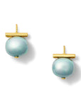 Classic Medium Pebble Pearls Cornflower Earrings Catherine Canino