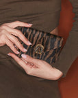 Alex Card Holder Leather Ocelot Handbags - Small Leather Goods - Wallets Claris Virot 