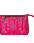 Beau Bandana Pouch Hot Pink Cosmetic Haute Shore