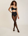 Chic Dot Sheer Hosiery and Lingerie Commando