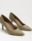 Vienna Pointed Toe Pump Raffia Sage Pumps - Low Sam Edelman