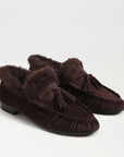 Lana Fur Suede Tassel Loafer Cafe Noir Flats - Loafer Sam Edelman