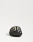 Bay Slide Sandal Black/Linen Raffia Sandals - Flat Sandals Sam Edelman