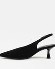 Fawn Slingback Pump Black Suede Pumps - Low Sam Edelman