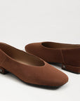 Kasey Square Toe Ballet Flat Terra Toffee Suede Flats - Ballet Sam Edelman