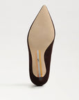 Vienna Pointed Toe Pump Cafe Noir Suede Pumps - High Sam Edelman