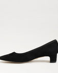 Rinda Pointed Toe Ballet Heel Black Suede Pumps - Low Sam Edelman