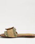 Bambi Slide Sandal Sage/Tan Raffia Sandals - Flat Sandals Sam Edelman