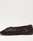 Shira Woven Leather Ballet Flat Dark Brown Flats - Ballet Sam Edelman