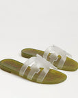 Bay Jelly Slide Sandal Clear/Green Sandals - Flat Sandals Sam Edelman