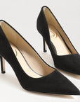 Vienna Pointed Toe Pump Black Suede Pumps - High Sam Edelman