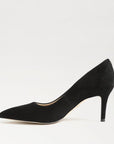 Vienna Pointed Toe Pump Black Suede Pumps - High Sam Edelman