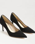 Vienna Pointed Toe Pump Black Suede Pumps - High Sam Edelman