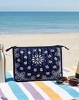 Beau Bandana Pouch Navy Cosmetic Haute Shore