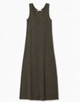 Edith Heavy Ribbed Tank Dress Dark Olive