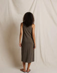 Edith Heavy Ribbed Tank Dress Dark Olive