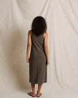 Edith Heavy Ribbed Tank Dress Dark Olive Dresses - Midi perfectwhitetee