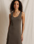 Edith Heavy Ribbed Tank Dress Dark Olive