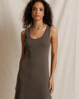 Edith Heavy Ribbed Tank Dress Dark Olive Dresses - Midi perfectwhitetee