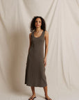 Edith Heavy Ribbed Tank Dress Dark Olive