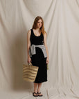 Edith Heavy Ribbed Tank Dress True Black