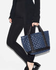 Empire Tote Small Navy/ Black Handbags - Tote & Satchel MZ Wallace