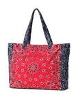 Bailey Bandana Tote Red/Navy Tote & Satchel Haute Shore