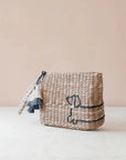 Mini Woven Pouch with Wristlet and Embroidered Dachshund Clutch Likha