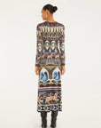 Ainika Pietra Dura Long Sleeve Dress Multicolor Dresses - Midi Farm Rio
