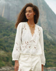 Richilieur Long Sleeve Blouse Off White Tops - Blouses Farm Rio
