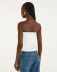Smocked Strapless Top White Tops - Blouses Farm Rio