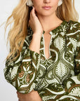 Miki Top Lace Green Tops - Blouses Caballero