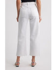 The Modern Pocket Wide White Denim - Flare & Wide Leg Frame