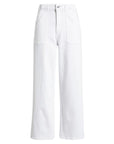 The Modern Pocket Wide White Denim - Flare & Wide Leg Frame