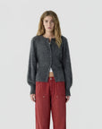 Grizzly Sculpted Cardigan Charcoal Sweater - Cardigans Guest in Residence