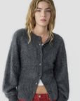 Grizzly Sculpted Cardigan Charcoal Sweater - Cardigans Guest in Residence