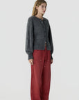 Grizzly Sculpted Cardigan Charcoal Sweater - Cardigans Guest in Residence