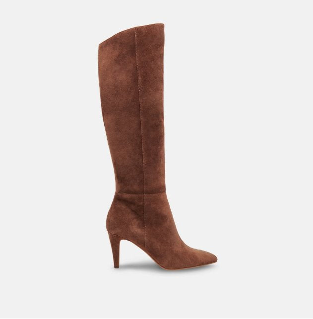 Haze Cocoa Suede Boots Shoes - Boots - Knee High Boots Dolce Vita 