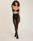 Houndtooth Sheer Hosiery and Lingerie Commando
