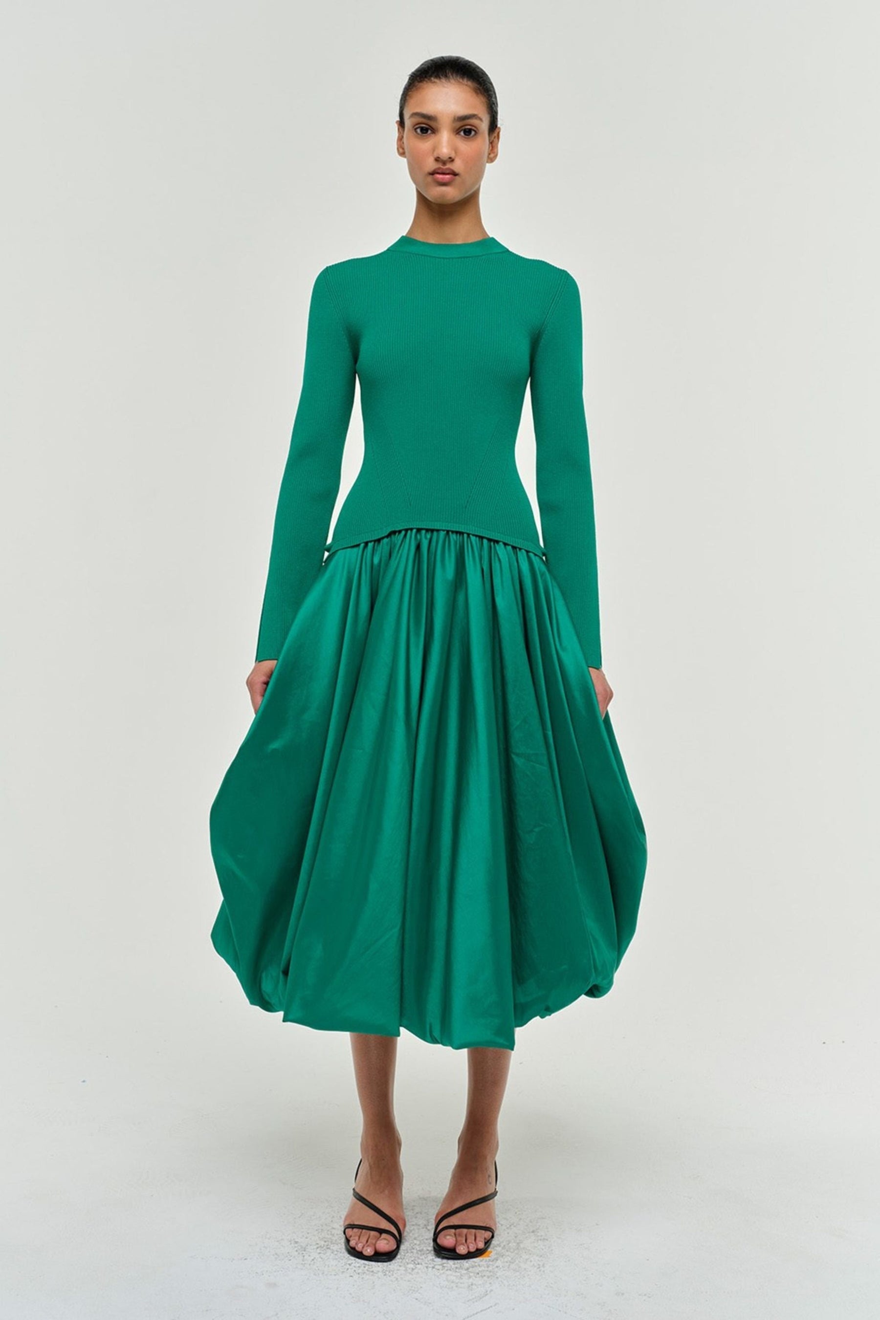 Kelsie Midi Dress - Pine Green