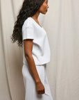 Jada Waffle Tee White Tops - Tees perfectwhitetee