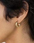 Lou 3/4" Hoops Gold PB Earrings Jennifer Zeuner