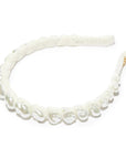 Graduated Baroque Pearl Headband Ivory