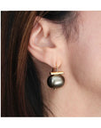 Large Statement Making Pebble Pearls Expresso Earrings Catherine Canino