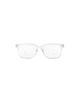Clear eyeglasses on a white background
