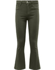 Kendra Coated High Rise Crop Flare Ash Olive Denim - Flare & Wide Leg L'Agence
